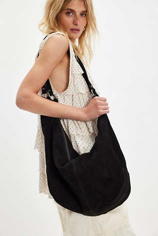 Roma Suede Tote Bag by Free People in Black