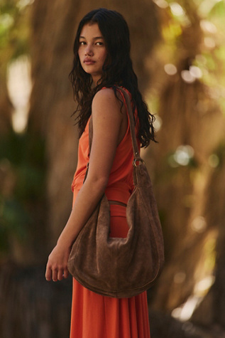 Roma Suede Tote Bag at Free People in Coconut Shell