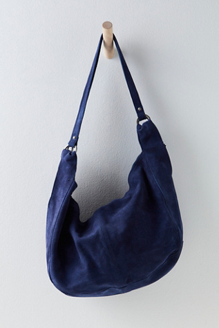 Roma Suede Tote Bag at Free People in Metro Navy