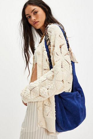 Roma Suede Tote Bag by Free People in Blue