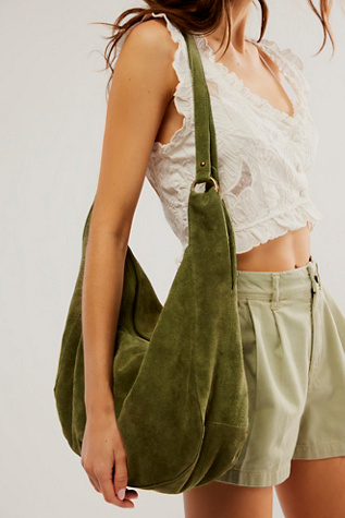 Roma Suede Tote Bag by Free People in Green