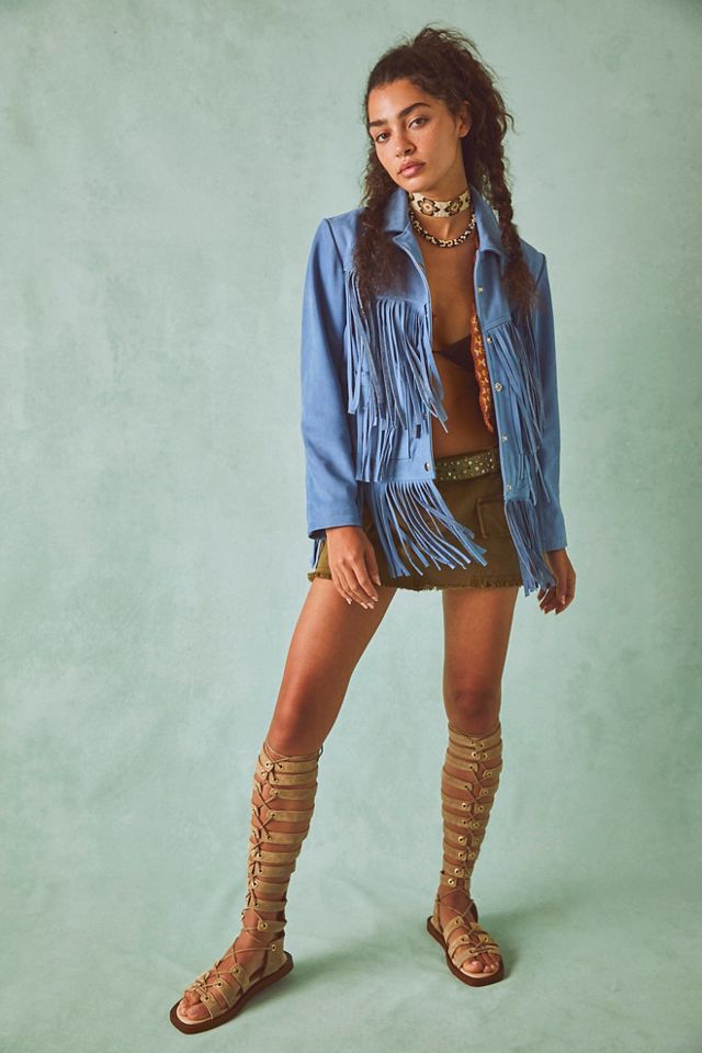 Free people clearance fringe jacket