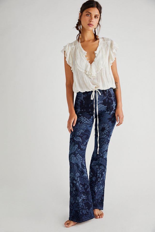 Mother The Doozy Sneak High Rise Flare Jeans Free People Uk