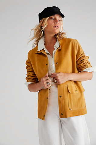 Free People Moms Tattoo Suede Jacket. 1