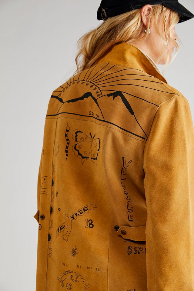 Free People Moms Tattoo Suede Jacket. 4