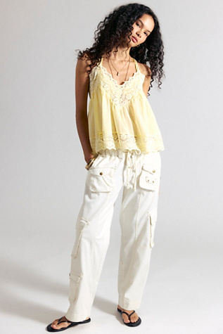 Tahiti Cargo Trousers by We The Free at Free People in Tofu, Size: Medium
