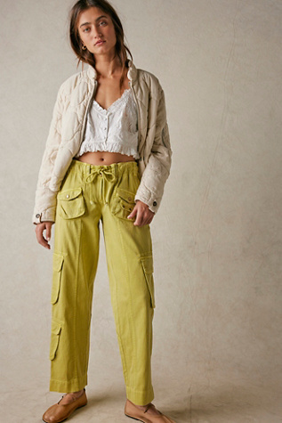 Tahiti Cargo Trousers At Free People In Citronelle, Size: Small