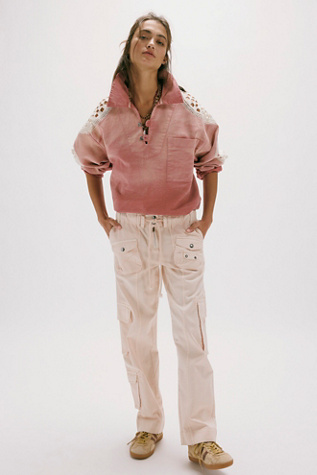 Tahiti Cargo Trousers by We The Free at Free People in Pink Salt, Size: Medium