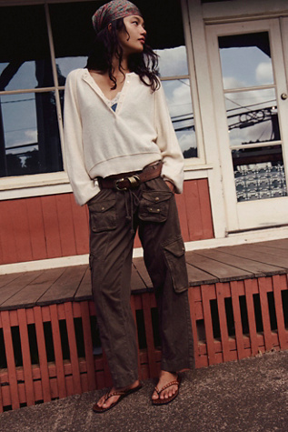 Tahiti Cargo Trousers by We The Free at Free People in Teak, Size: XL