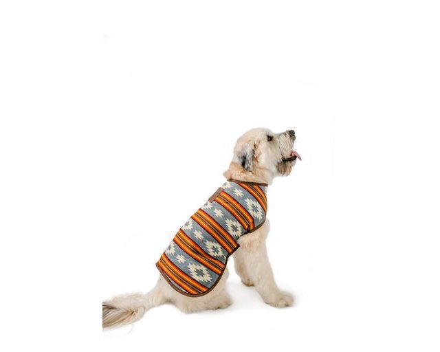 Chilly Dog Denim Sunset Dog Blanket Coat - Medium #1