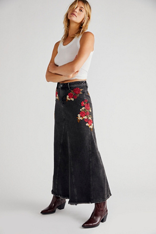 Free People One Red Party Maxi Skirt-0 thru 12 