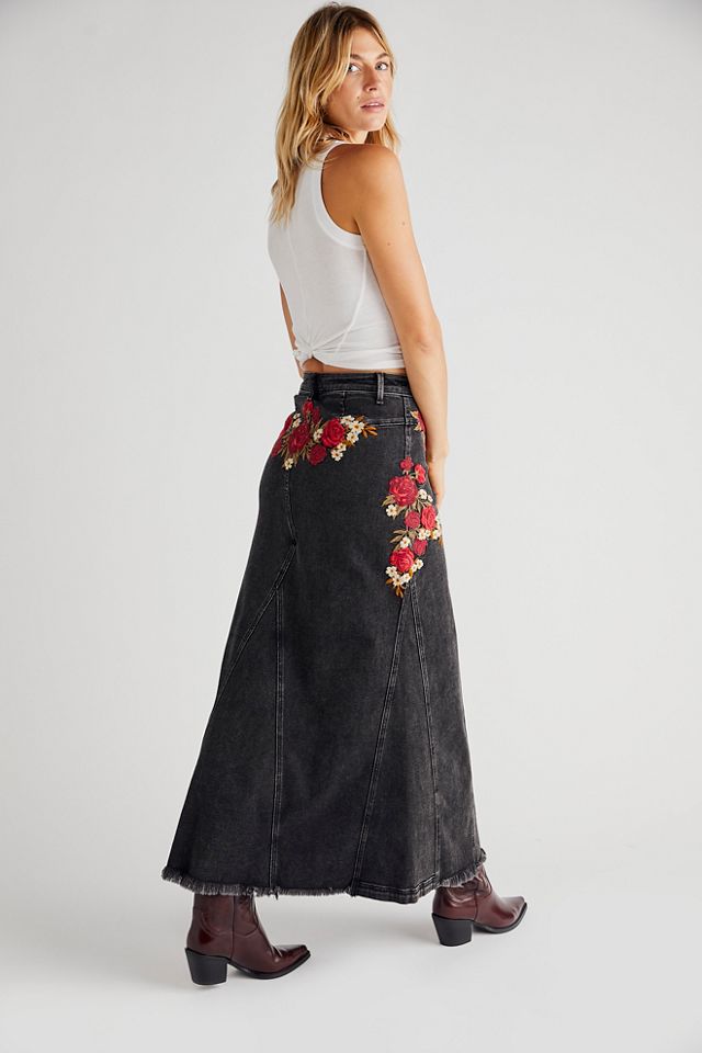 Free People x Driftwood Roses Are Red Maxi Skirt. 3