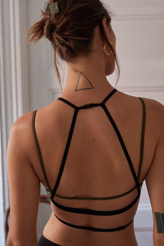 Double cross strappy back bralette