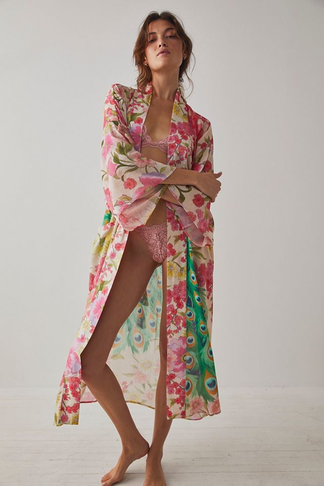 Peacock Maxi Robe #3