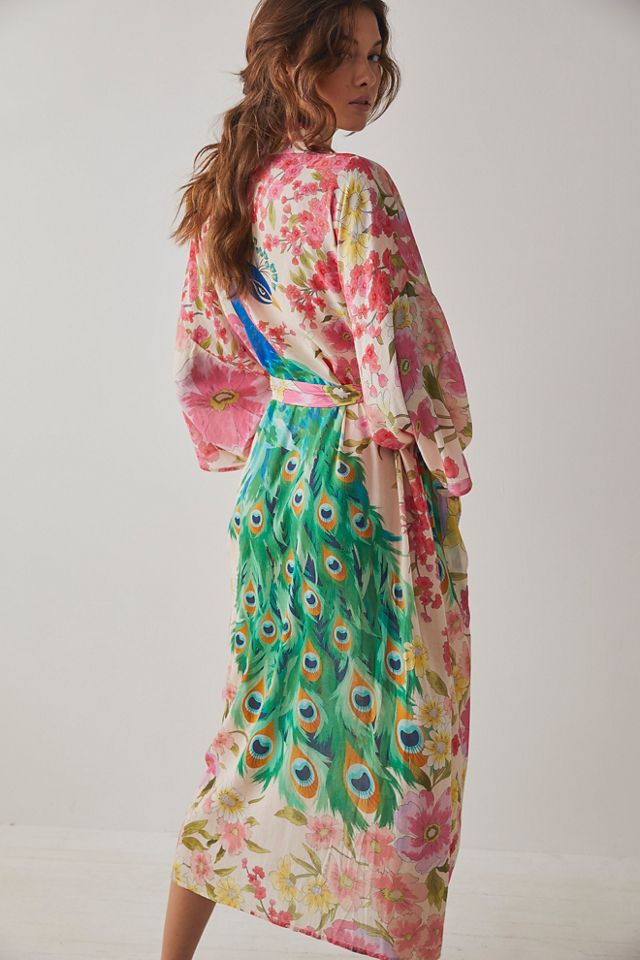 Peacock Maxi Robe #4