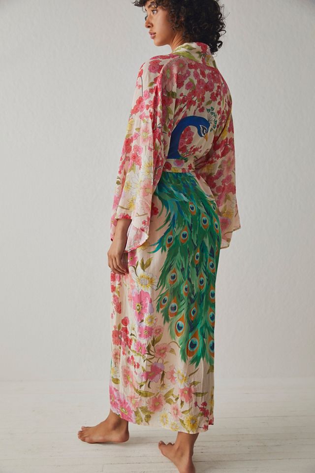 Peacock Maxi Robe #1