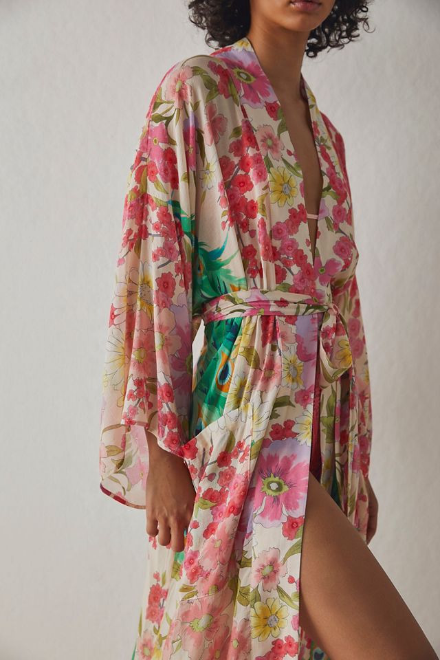 Peacock Maxi Robe #2