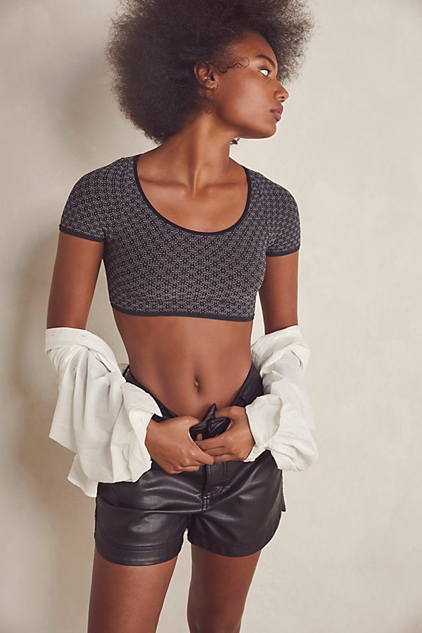 Seamless Micro Crop by Intimately at Free People, Smokey Wings, XS/S