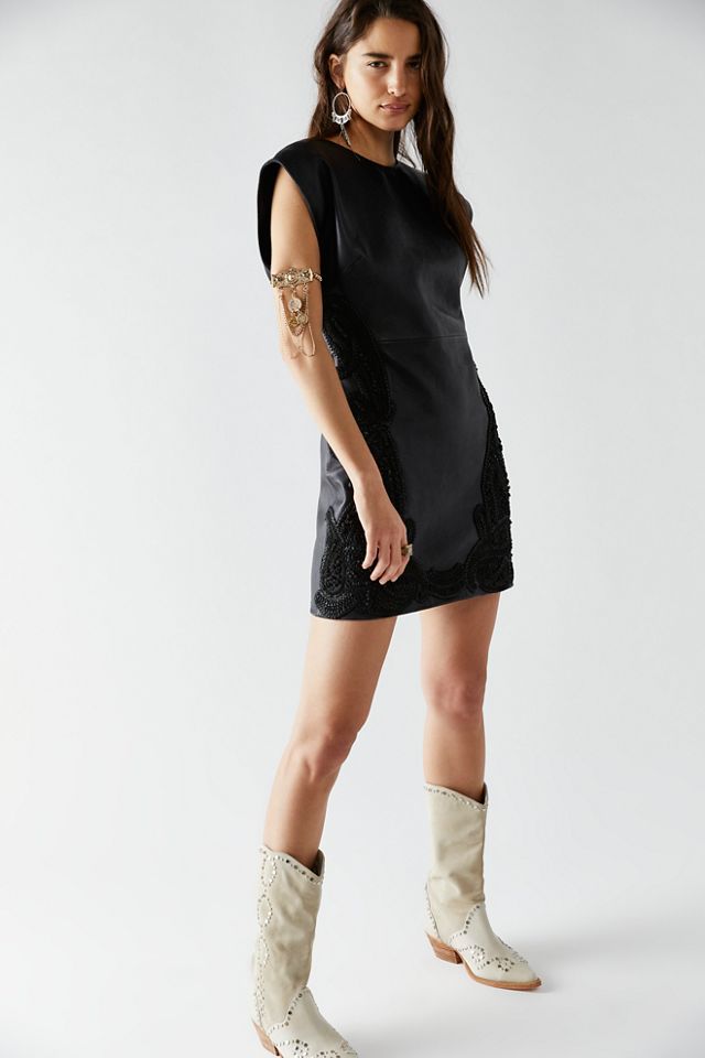 City Slicker Leather Mini Dress Free People