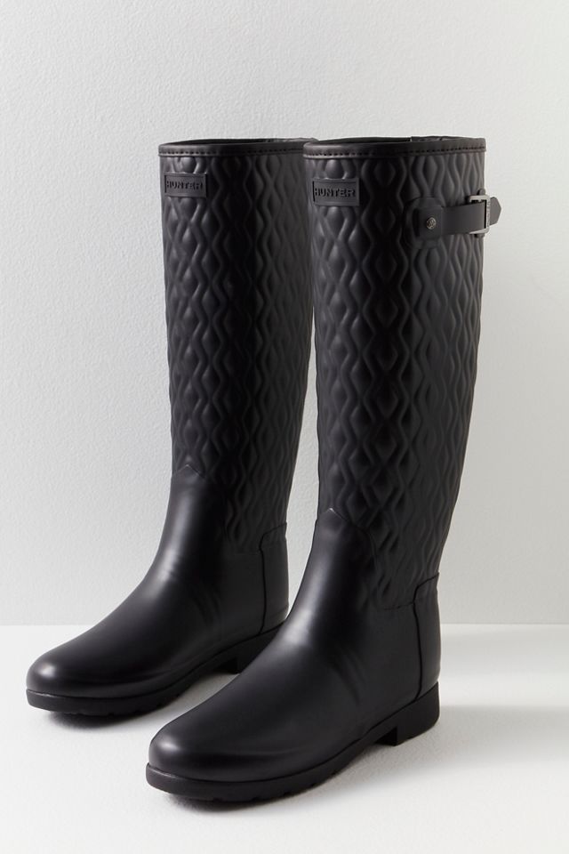 Hunter Refined Tall Quilted Wellies Free People