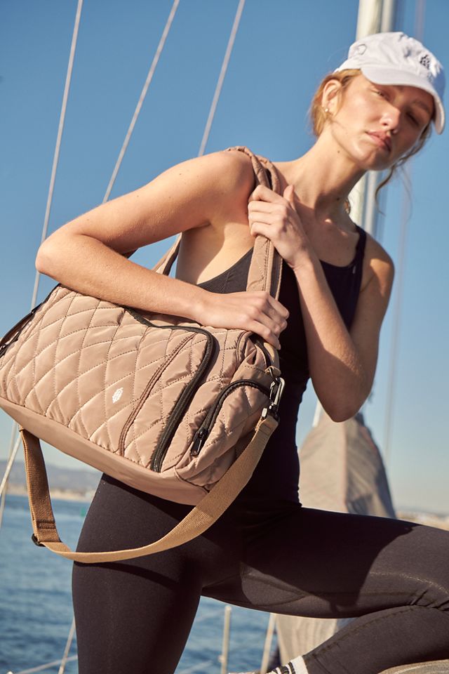 Quilted duffle online bag