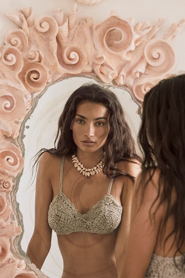 Free People FP One Adella Copper Crochet Strappy Bralette Bra Women's Small  S - $18 - From Annette