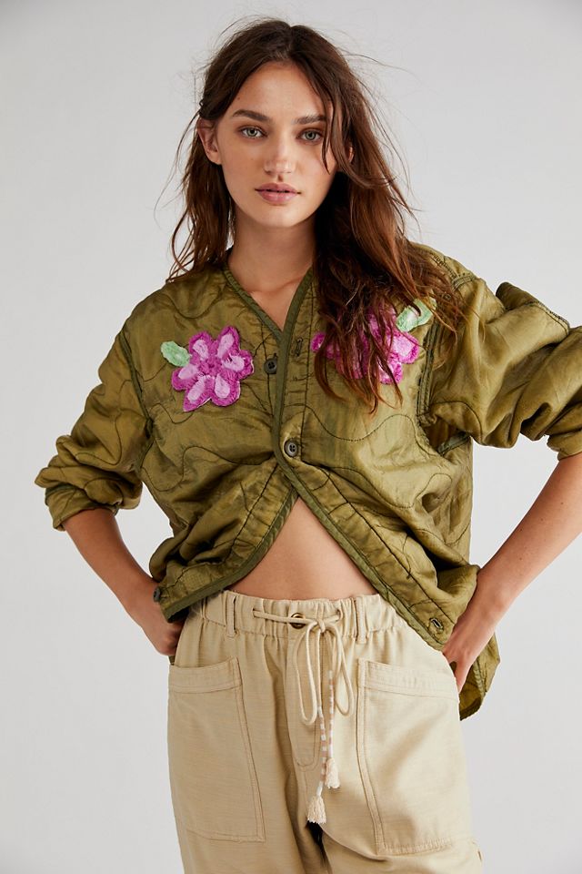 Tricia Fix Summer Flower Military Liner Jacket Free People