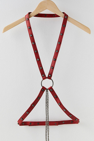NWOT Free People Billie Harness in Red The Cherry Red No-Pull Dog Harness | Lucy & Co main image 3