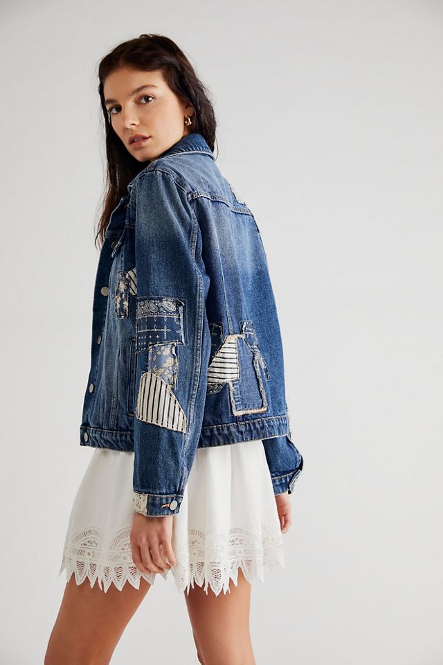 Patch It Up Denim Blazer Jacket