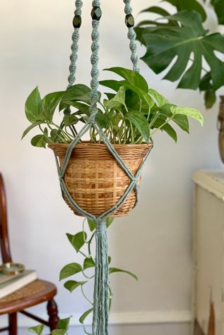 Macramé by Monday Petite Wooden Bead Plant Hanger