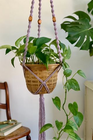 Macramé by Monday Petite Wooden Bead Plant Hanger