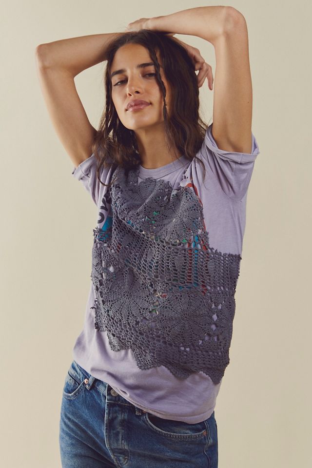 Tricia Fix Crochet Overlay Graphic Tee | Free People