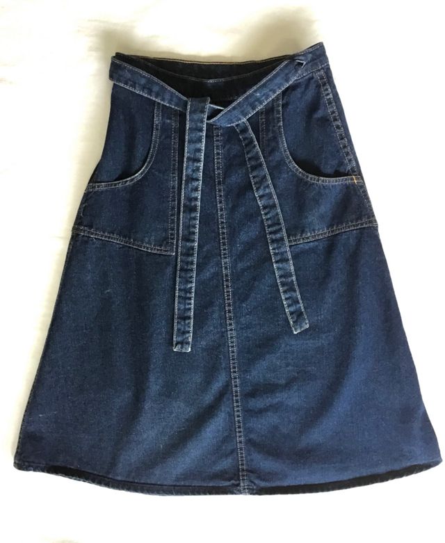 Denim wrap skirt 80 sale