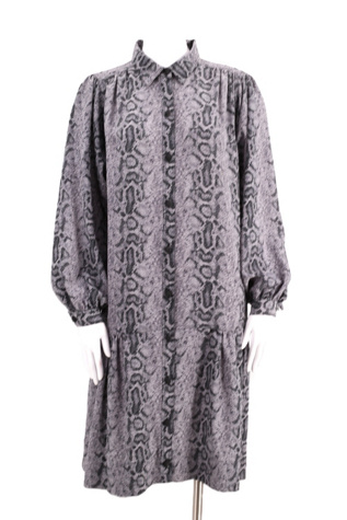 1980s Python Print Peasant Dress Selected By Ritual Vintage