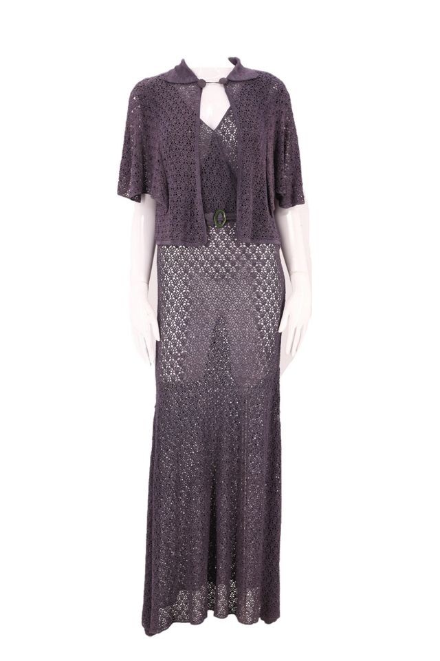 1930s crochet dress 1930s Evening Gown- Crochet Pattern- Size 32-34" Bust  Wearing History