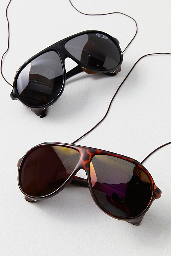 Airblaster Polarized Glacier Sunglasses In Black Gloss