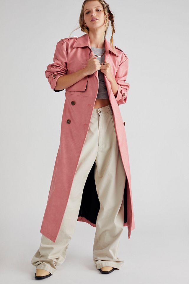 Stretch Trench Coat, M&s Pink Trench Coat