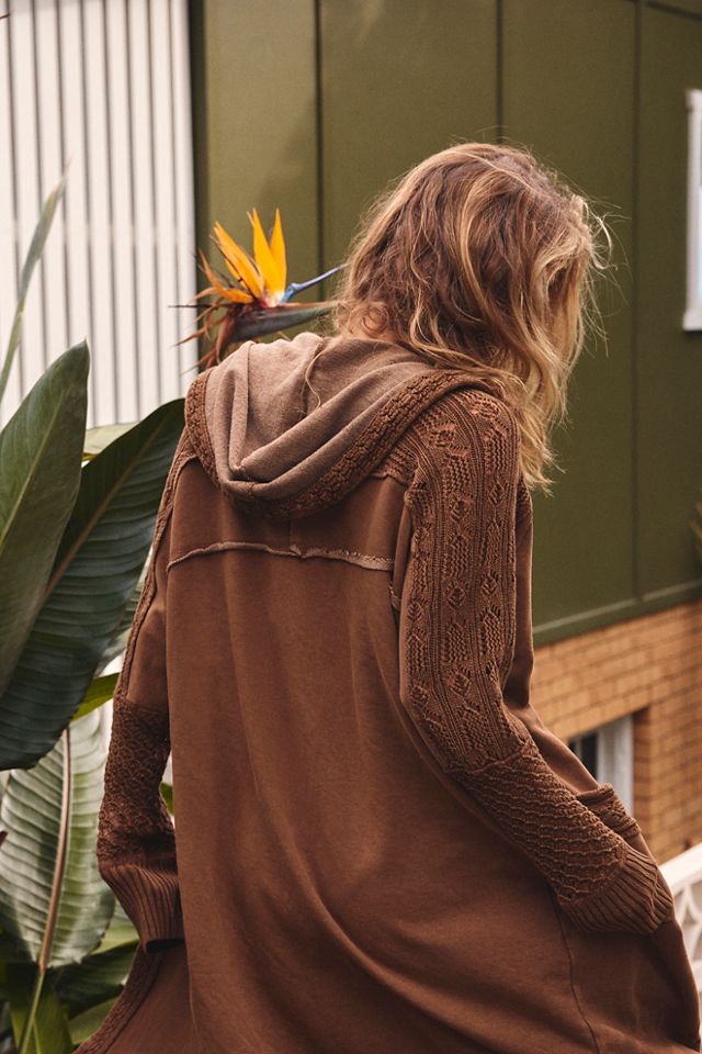 Free people hooded cardigan store