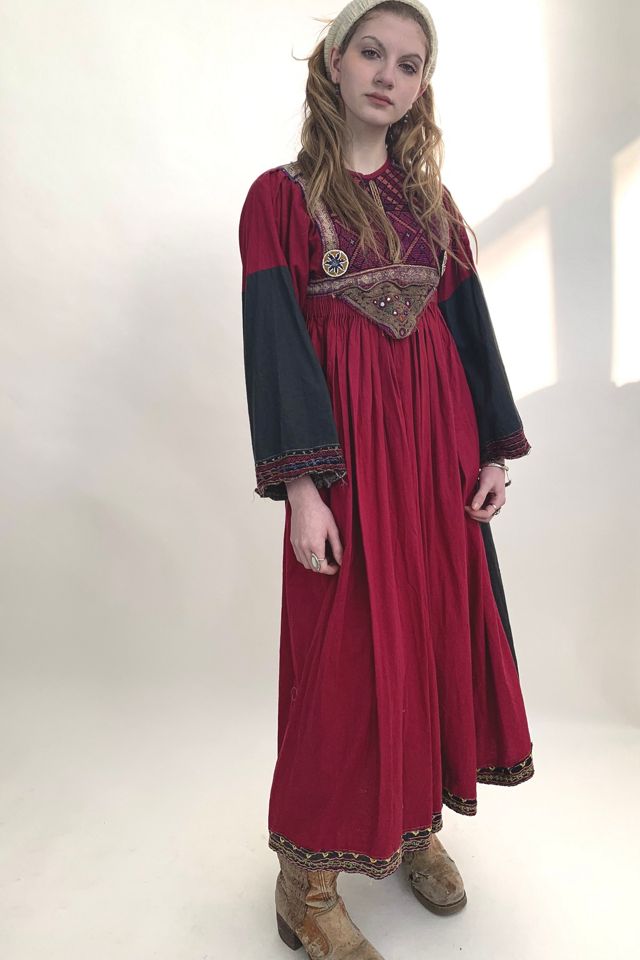Vintage Gathered and Embellished Dress Collected by Anna Corinna