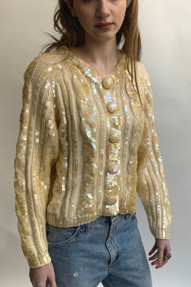 Vintage Sweater store Knit Sequins