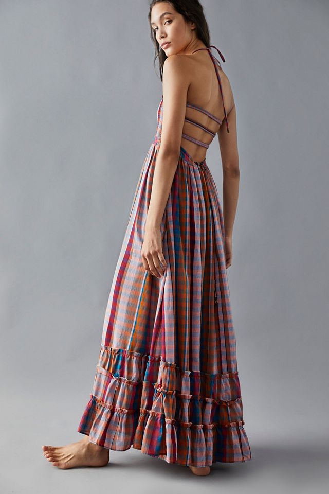 Extratropical Plaid Maxi Dress