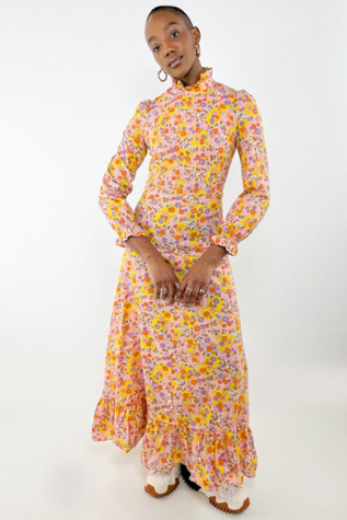 vintage flower print dress