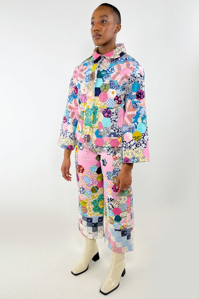 Magpie Vintage Wide Leg Patchwork Quilted Pants | Free People