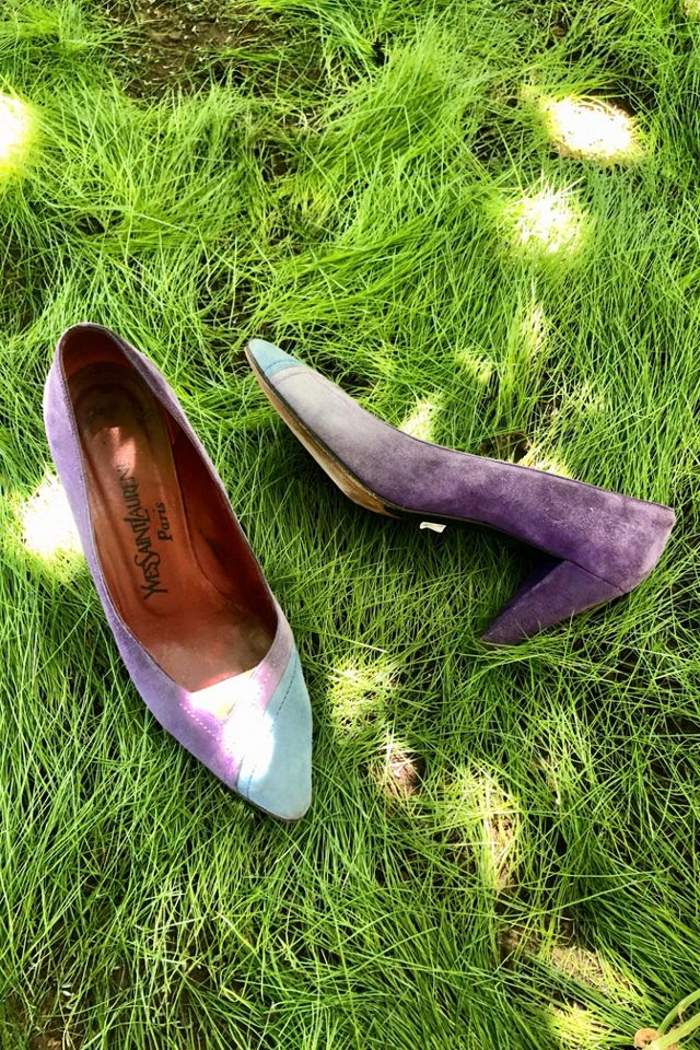 Vintage YSL Yves Saint Laurent Suede Pumps Selected by The Curatorial Dept. #2