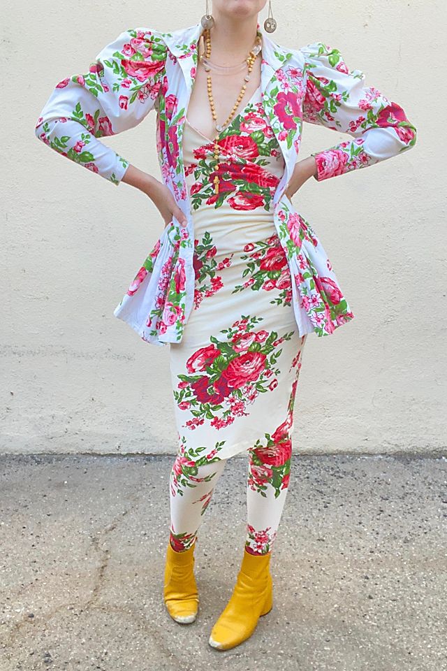 betsey johnson vintage dress Silk Floral XS/S Hotbox Vintage delicate spaghetti straps Vintage Betsey Johnson Punk Label