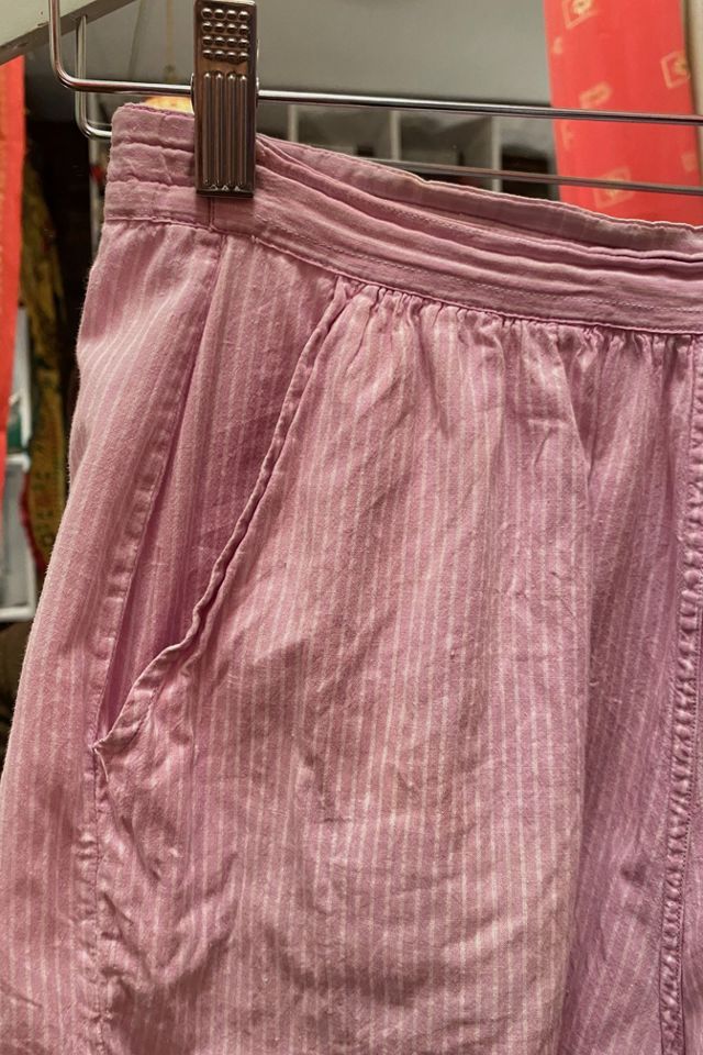 Pale Pink Candy-Stripe Shorts Selected by Nomad Vintage #1