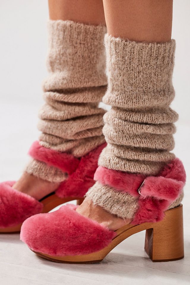 Fluffy clogs sales