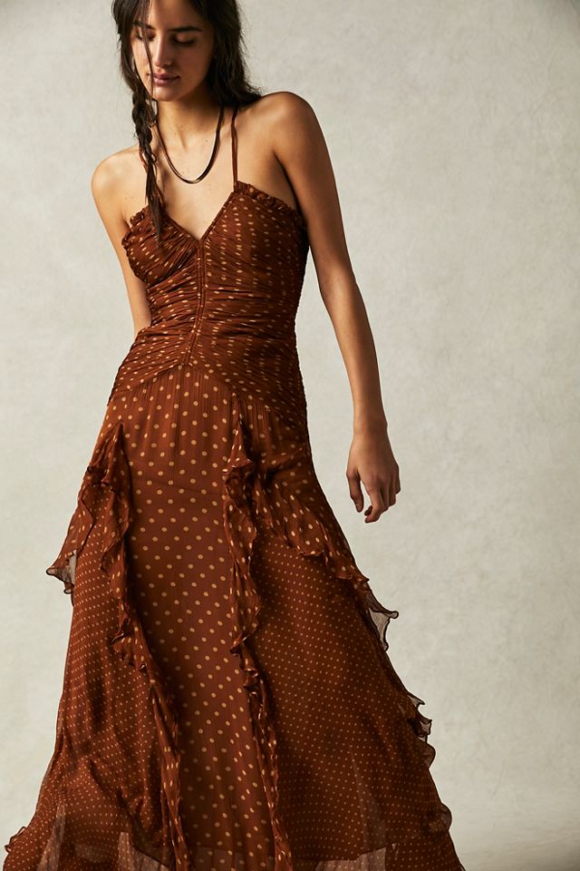 Robe longue froncée à volants Brielle Shona Joy #3