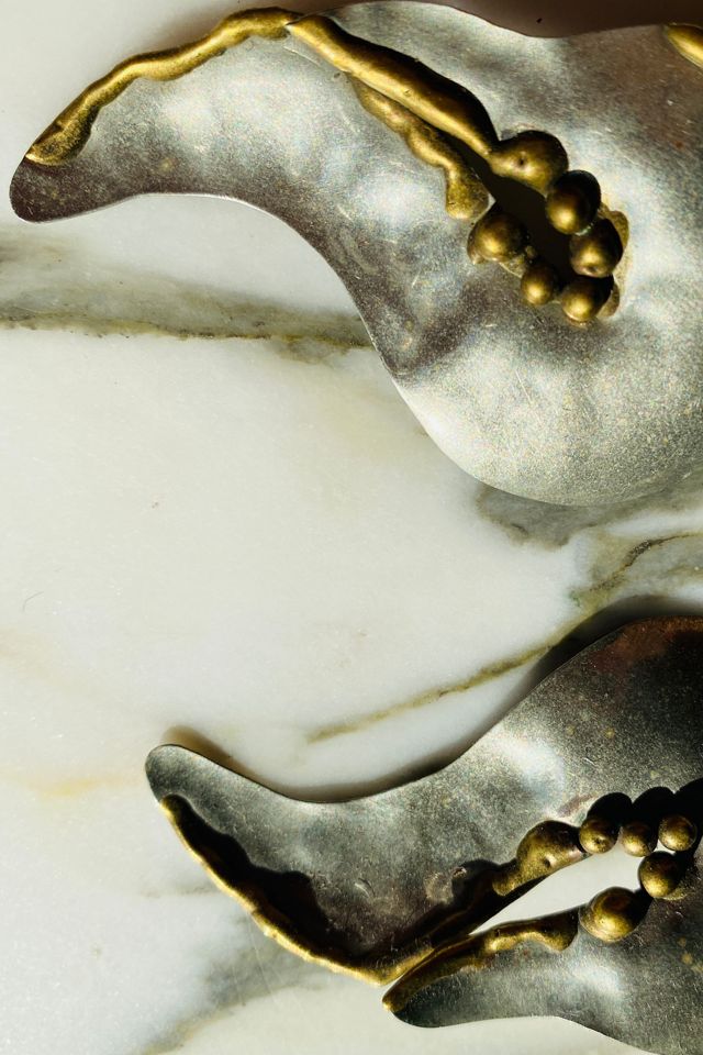Vintage Silver and Brass Earrings Selected by Atlantic Vintage #1