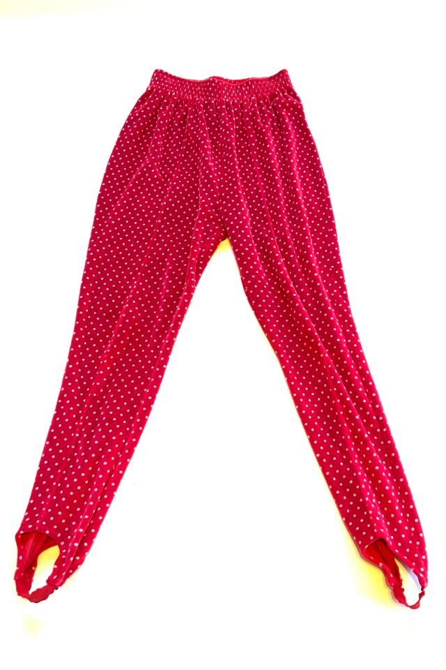 Simone Wild Velvet Stirrup Pants Leggings - Magenta